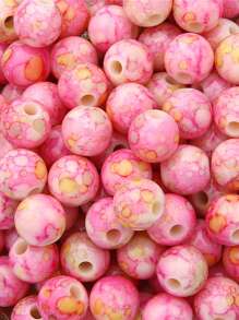 100 hạt làm đồ trang sức DIY - Hồng - Xem 9