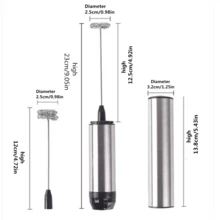 Handheld Electric Mini Whisk, Full Automatic Wireless Eggbeater & Milk Frother Mixer - Black - View 9