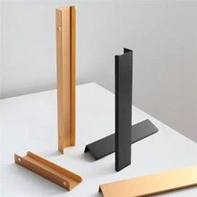 Mango De Sellado De Borde De Aleación De Aluminio En Oro/plata/negro, Adecuado Para Gabinetes, Armarios, Cajones Con Mango Oculto - Multicolor - Ver 8