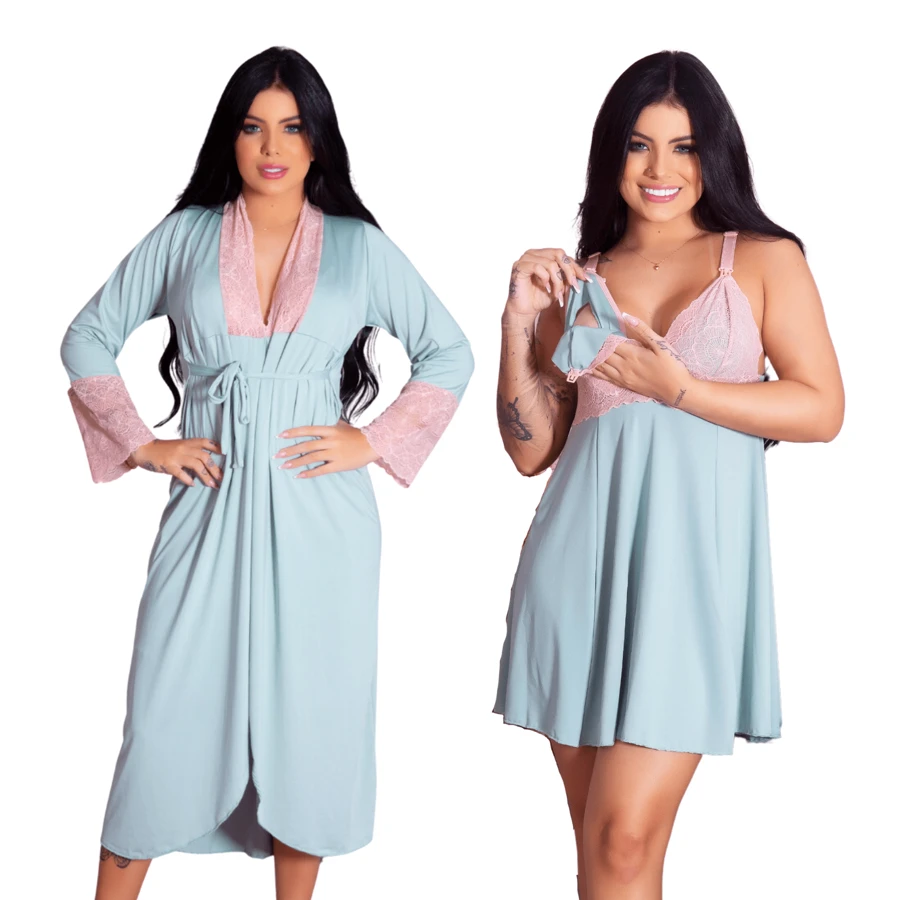 Plus Size Nightgowns & Sleepshirts - 綠色 - 查看 1