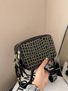 low tea Fashion Color Matching Lady PU Crossbody Bag For Women Camera Bag