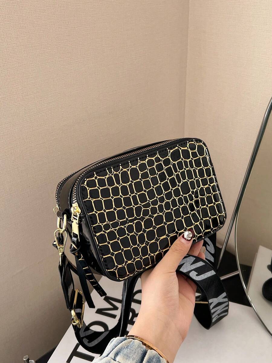 low tea Fashion Color Matching Lady PU Crossbody Bag For Women Camera Bag