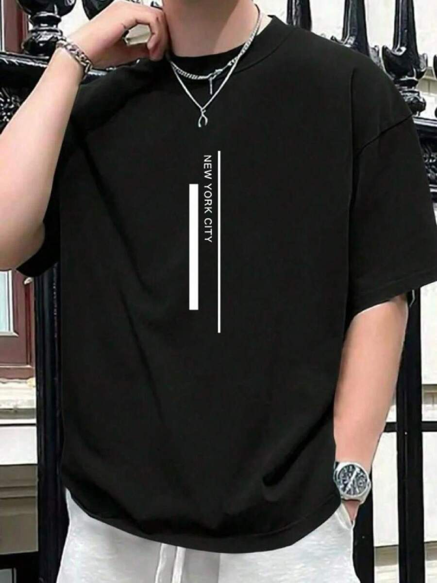 Men Shirts - 黑色 - 查看 1