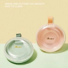 可攜式透明矯正器收納盒矯正器保持器存儲盒,可愛的設計,適用於牙套清潔 - 粉色 - 查看 2