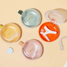 可攜式透明矯正器收納盒矯正器保持器存儲盒,可愛的設計,適用於牙套清潔 - 粉色 - 查看 5