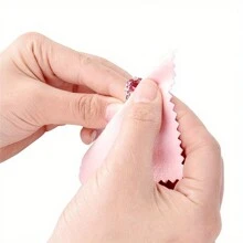 10/20/30/50pcs Jewelry Polishing Cloth, Double-Layer Velvet Polishing Cloth, Jewelry Cleaning Tool - Pink - View 2