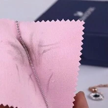 10/20/30/50pcs Jewelry Polishing Cloth, Double-Layer Velvet Polishing Cloth, Jewelry Cleaning Tool - Pink - View 4