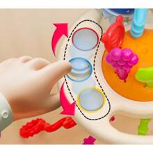 1pc Baby Soft Rubber Ball Rattle Grasp Ball, Teether, Exercise And Sensory Early Education Toy Component, Color Random - Little Duck - View 5