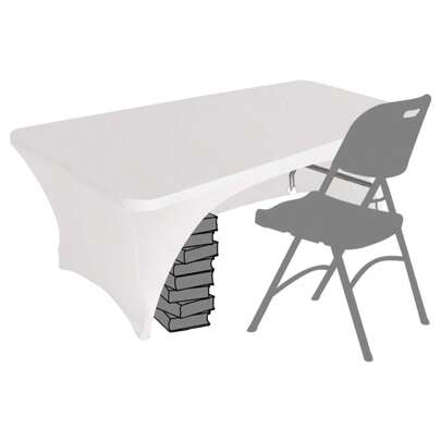 1pc Spandex Table Cover, Synthetic Table Cover, Tight, Fitted, Washable And Wrinkle Resistant Stretch Rectangular Patio Table Cover, For Event, Wedding, Banquet & Parties