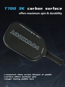極輕的t700 3k碳纖維撞球拍,厚度16mm,適合進攻球員,使用pp蜂窩芯的戶外運動器材,高彈性和耐久性,經過usapa認證 - 彩色 - 查看 8