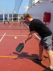 極輕的t700 3k碳纖維撞球拍,厚度16mm,適合進攻球員,使用pp蜂窩芯的戶外運動器材,高彈性和耐久性,經過usapa認證 - 彩色 - 查看 11