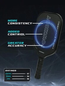 極輕的t700 3k碳纖維撞球拍,厚度16mm,適合進攻球員,使用pp蜂窩芯的戶外運動器材,高彈性和耐久性,經過usapa認證 - 彩色 - 查看 9