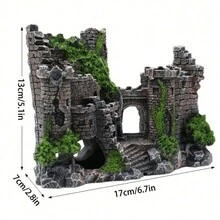 1入復古城堡水族箱裝飾 - 彩色 - 查看 5