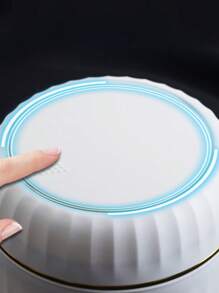 Mini Desktop Trash Can, Pedal-Operated Waste Paper Bin For Living Room, Bedroom, Car, Dining Room - White - View 7