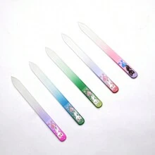 Czech Glass Nail File (With Storage Box) - Etched Crystal Nail File, Suitable For Natural Nails, Double-Sided Different Coarseness, Professional Manicure Care Tool, With Storage Box, Nail Shaper - Multicolor - View 6