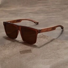 Retro Walnut Fashion Glasses Brand Ultra-Light Fashion Glasses For Men And Women Polarized Exquisite Fashion Stylish Festival Shades For Summer Beach Vacation,Outdoor,Travel