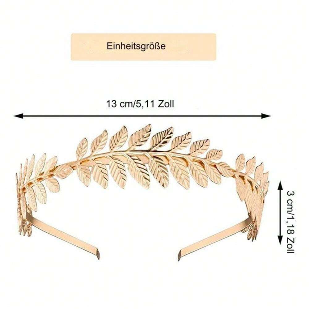 Gold Headband Costumes/Gold Leaf Branch Hair Band Crown/Bridal Wedding