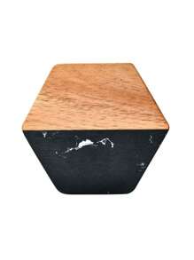 1 件定制雕刻大理石木杯垫、家居桌面装饰、个性化生日礼物、私人定制节日结婚礼物水瓶 - 黑色 - 查看 9