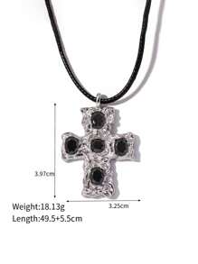 1件18k鍍金時尚吊墜項鍊,適合女士日常佩戴 - 彩色 - 查看 18