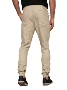 Men Jeans - 米色 - 查看 3