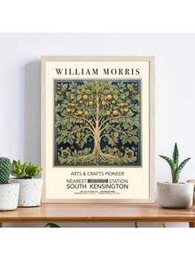 1張威廉·莫里斯博物館系列復古北歐帆布畫海報,美學高清打印牆照片客廳家居裝飾無框 - 5 - 查看 5