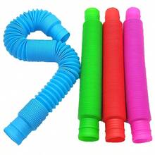 8 piezas Manguitos de onda estirable en colores, juguete para niños y adultos, diámetro de 1.9 cm, se encoge hasta 13 cm, se estira hasta 48 cm, juguetes de piscina adecuados para juegos y fiestas en la piscina - Multicolor - Ver 4