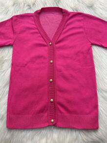 Women Sweaters - Màu Hồng Tươi - Xem 3