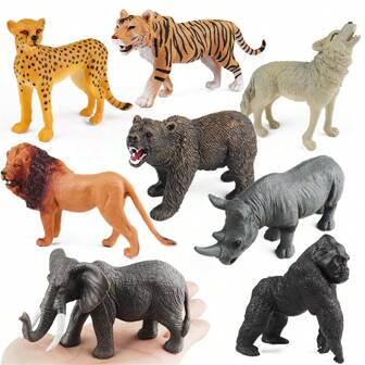 Realistic Giant Wild Animal Models Lions Tigers Elephants Wolves Orangutans Jungle Animal Toys Animal Ornaments Models Children's Holiday Gifts Room Decoration ,Giant Teddy Bear ,Jungle Animals ,Animal