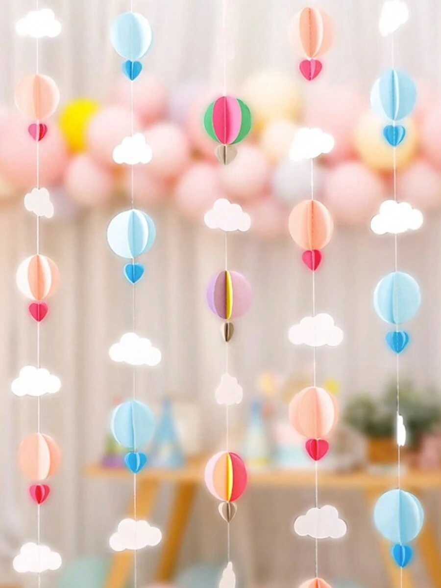 goodfell 1 pezzo/3 pezzi Palloncino d'aria piccolo e decorazioni appese a forma di nuvola 3D, perfette per feste e decorazioni di stanze, decorazioni per la casa, decorazioni per stanze, decorazioni per pareti - Multicolore - Visualizzare 1