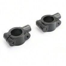 7/8" Motorcycle Handlebar Mirror Adaptor Clamp Mount Bracket 10mm CCW Aluminium - 黑色 - 查看 7