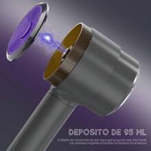 Quitapelusas electrico para ropa recargable, con 5 cuchillas Reemplazables, potente succión, con tapa trasera con fijación magnética, adecuado para todo tipo de ropa, Nergo - Negro - Ver 6