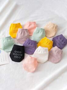 8 Pairs Women's Solid Color Invisible Ankle Socks, Thin Forefoot Socks For Summer - Multicolor - View 2