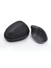 Eva Hard Mouse Case With Wireless Mouse Storage, Ergonomic Vertical Mouse Organizer, Water Resistant, Shockproof Protective Bag With Portable Zipper Design, Raised Inner Groove For Secure Fixing, Suitable For Lift Ergonomic Wireless Blue Mouse - Black - View 1