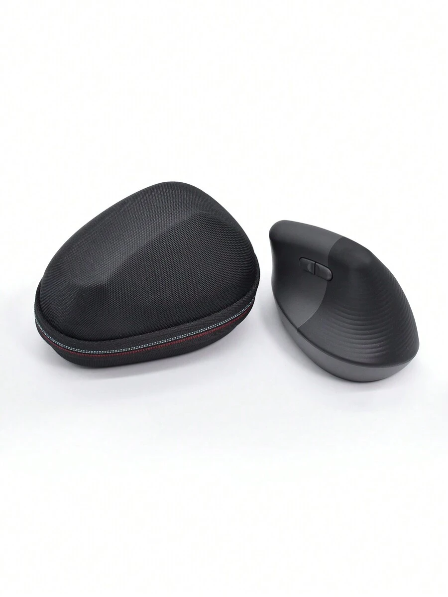 Eva Hard Mouse Case With Wireless Mouse Storage, Ergonomic Vertical Mouse Organizer, Water Resistant, Shockproof Protective Bag With Portable Zipper Design, Raised Inner Groove For Secure Fixing, Suitable For Lift Ergonomic Wireless Blue Mouse - Black - View 1