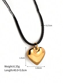 1件18k鍍金時尚吊墜項鍊,適合女士日常佩戴 - 彩色 - 查看 16