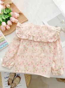 2024年春季少女系列，開襟式、休閒風、長袖、時尚衣服 - 粉色 - 查看 2