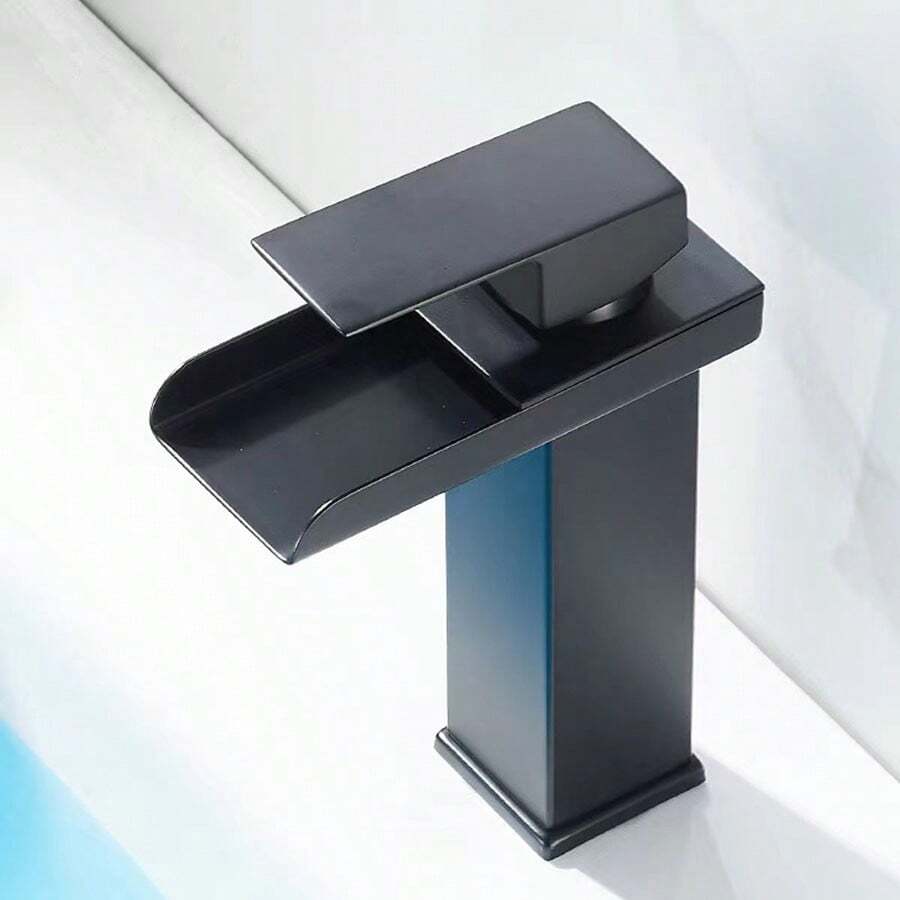Đen Ve áo lớn Phòng tắm Vòi Đối với Bên trên Và , Lạnh Và Nước nóng , Creative Thép không gỉ lòng chảo Vòi Cho rửa mặt Và Tay - màu đen - Xem 1