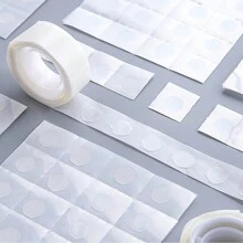 3 cuộn/bộ Trong suốt Tính hai mặt Dấu chấm Băng Kết dính Với 100 Dấu chấm Cuộn , Đối với Đồ thủ công DIY Và Làm sổ lưu niệm Đồ trang trí - trắng - Xem 3