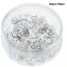 Dust Ruffle, Spiral Push Pins To Keep Skirt In Place Bedding Accessories, Set Of 20/30, White - White - View 5