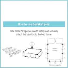 Dust Ruffle, Spiral Push Pins To Keep Skirt In Place Bedding Accessories, Set Of 20/30, White - White - View 2