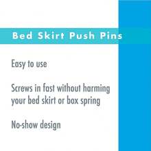 Dust Ruffle, Spiral Push Pins To Keep Skirt In Place Bedding Accessories, Set Of 20/30, White - White - View 7