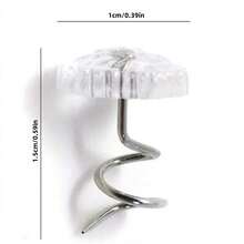 Dust Ruffle, Spiral Push Pins To Keep Skirt In Place Bedding Accessories, Set Of 20/30, White - White - View 4