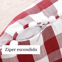 Cushion Cover - Kẻ sọc đỏ - nhỏ - Xem 6