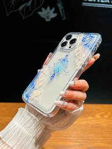 1 Miếng TPU trong suốt Biến đổi dần Hình hoa Creative Chống giọt bắn Ốp lưng & bao da điện thoại Tương thích với iPhone Với Nắp máy ảnh - Trong sáng - Xem 3