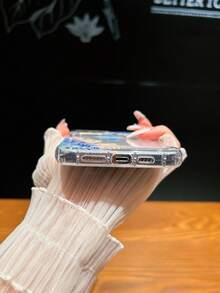 1 Miếng TPU trong suốt Biến đổi dần Hình hoa Creative Chống giọt bắn Ốp lưng & bao da điện thoại Tương thích với iPhone Với Nắp máy ảnh - Trong sáng - Xem 4