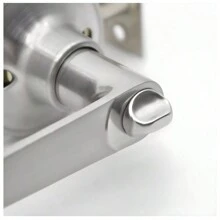 Cerradura Chapa De Manija De Cromo Acabado Espejo Mate De Níquel Satinado Puerta De Palanca Para Todo Tipo Puerta Madera Aluminio Corrediza de Recamara Principal Residencial Baño Cerradura Con Llave Cerrojo - Gris - Ver 8