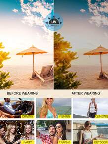 1 chiếc Kính hình chữ nhật không viền bán thời trang nhẹ gọng kim loại Unisex phong cách thể thao Punk cho cuộc sống hàng ngày ngoài trời bãi biển du lịch câu lạc bộ kính thời trang cho phụ nữ kính râm cho phụ nữ phụ kiện bãi biển cổ điển Y2k - Nhiều màu - Xem 10