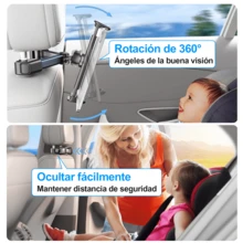 MOONPAI Soporte Tablet Auto,Soporte iPad Auto,Soporte para Tablet Automovil,Tablet de 12-33cm Pulgadas para iPad Pro Mini Air, Kindle,Tab, iPhone 15 14 13 Pro MAX, Switch y Otros Dispositivos - Negro - Ver 4