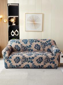 1 Vỏ bọc ghế sofa bằng lụa sữa in hoa trọn gói cho tất cả các mùa (Đi kèm với thanh cố định chống trượt) - Nhiều màu - Xem 2