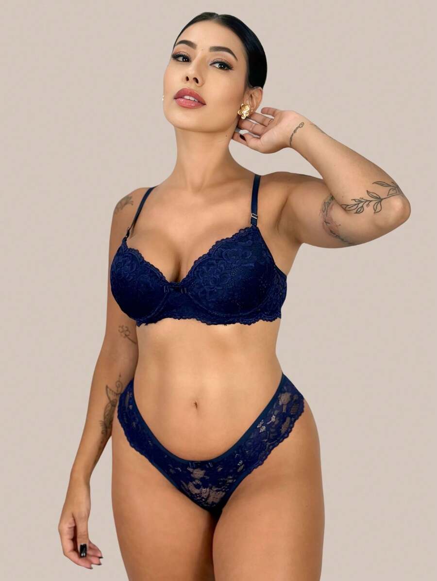 Women Sexy Lingerie Sets - 藏蓝色 - 查看 1